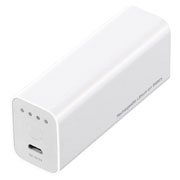 サンワサプライ USB出力付ポータブルバッテリー充電器(ホワイト) サンワサプライ USB出力付ポータブルバッテリー充電器(ホワイト)