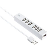 サンワサプライ　磁石付き7ポートUSB2.0ハブ（ホワイト）